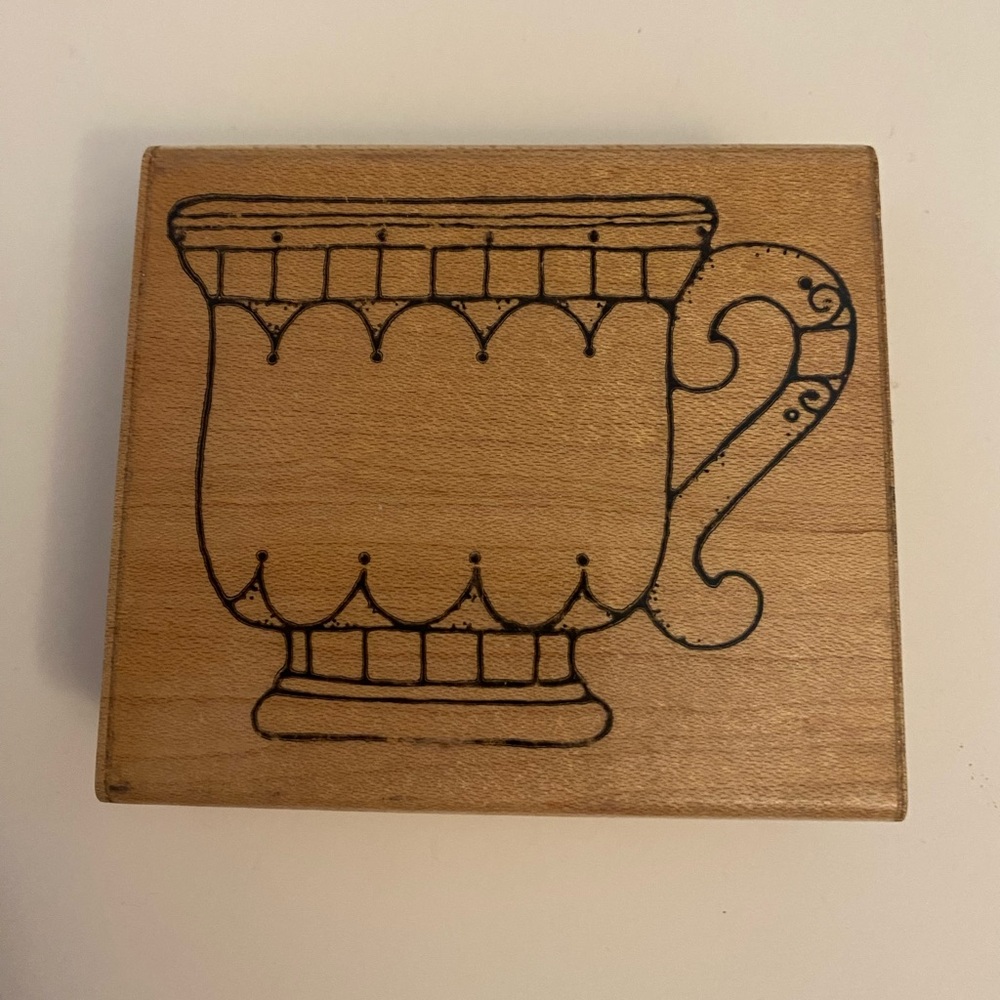 DOTS Q198 Tea Cup rubber stamp